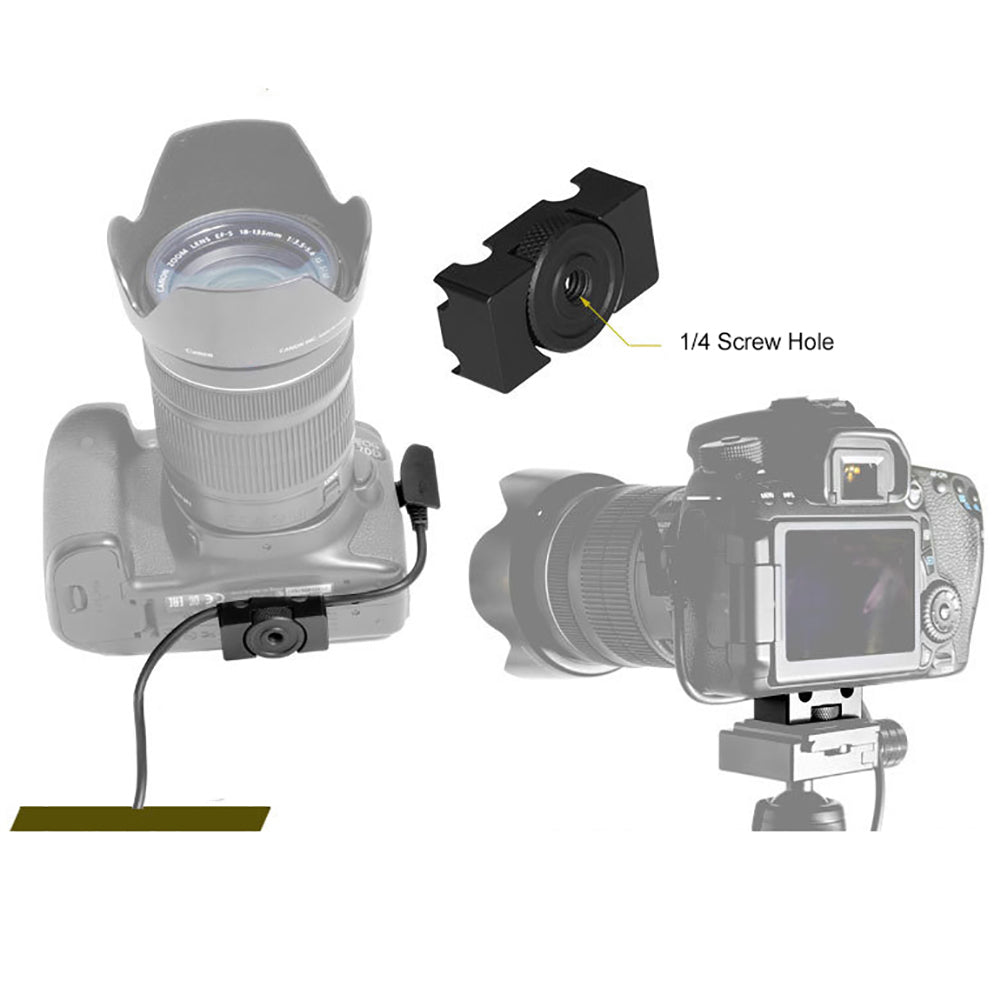 Aluminum Alloy Tether Holder Cable Lock Clip Clamp Mount Adapter for DSLR Camera