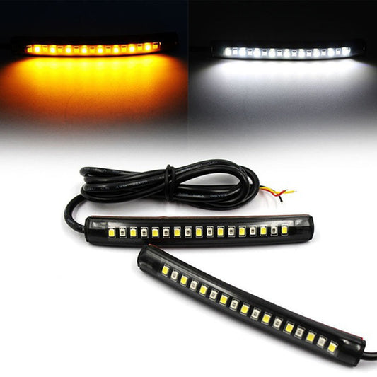 Flexible Motorcycle 17LED Light Strip Rear Tail Brake Stop Turn Signal Lamp Bar