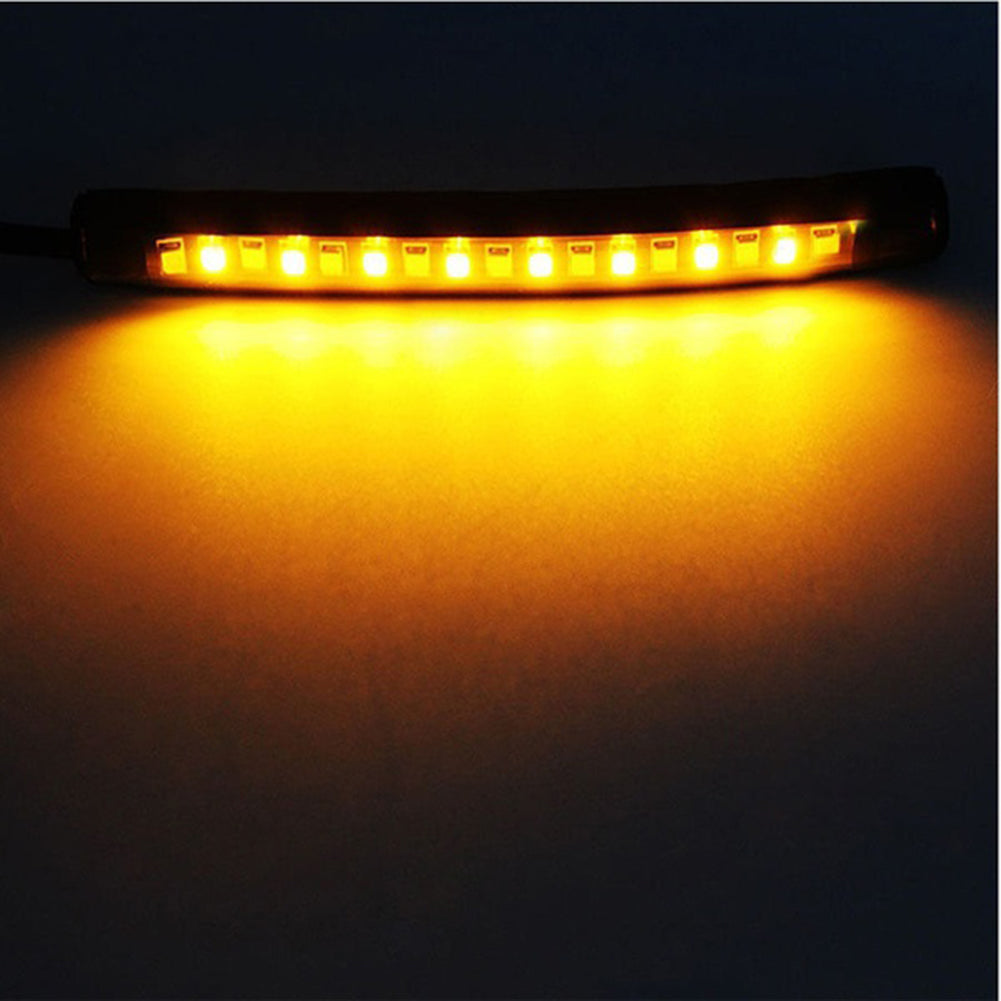 Flexible Motorcycle 17LED Light Strip Rear Tail Brake Stop Turn Signal Lamp Bar