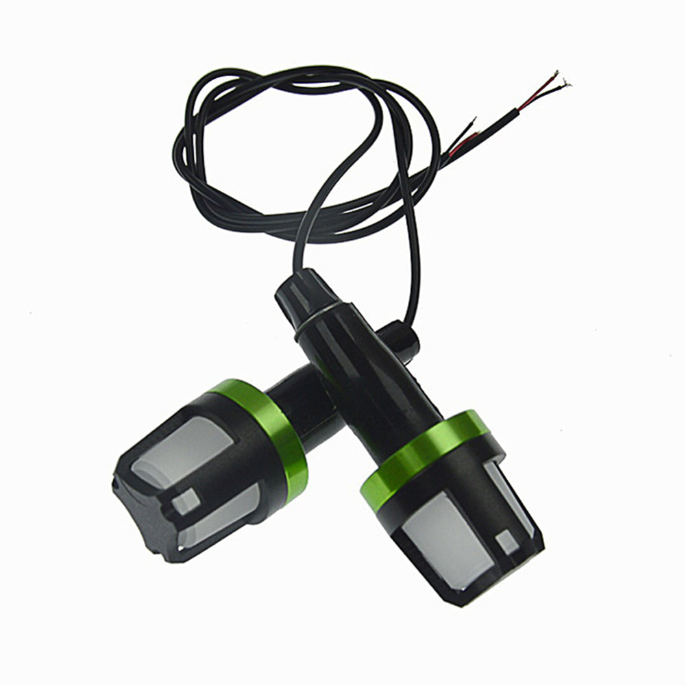 1Pair Motorcycle Handlebar Turn Signal Grip Bar End LED Strobe Side Marker Light