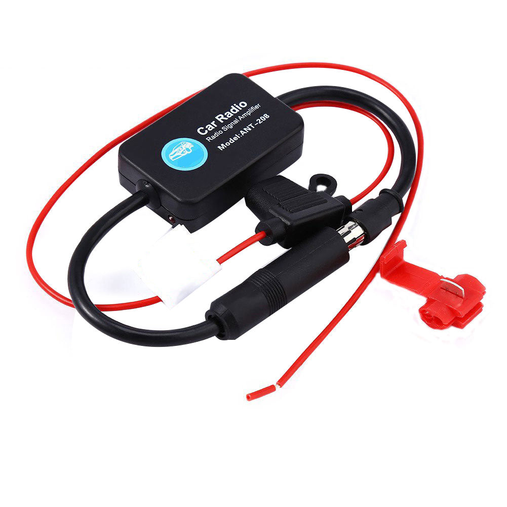 Car Truck Stereo Antenna FM AM Radio Inline Signal AMP Amplifier Booster Tool