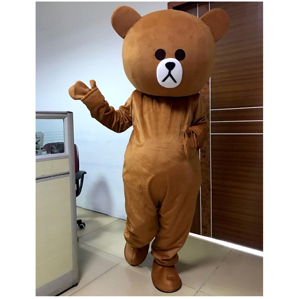 Unisex Brown Bear Dress Set Cartoon Doll Costume Bear Show Show Event Marriage Birthday Festival Props