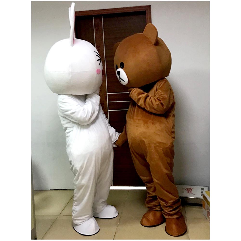 Unisex Brown Bear Dress Set Cartoon Doll Costume Bear Show Show Event Marriage Birthday Festival Props