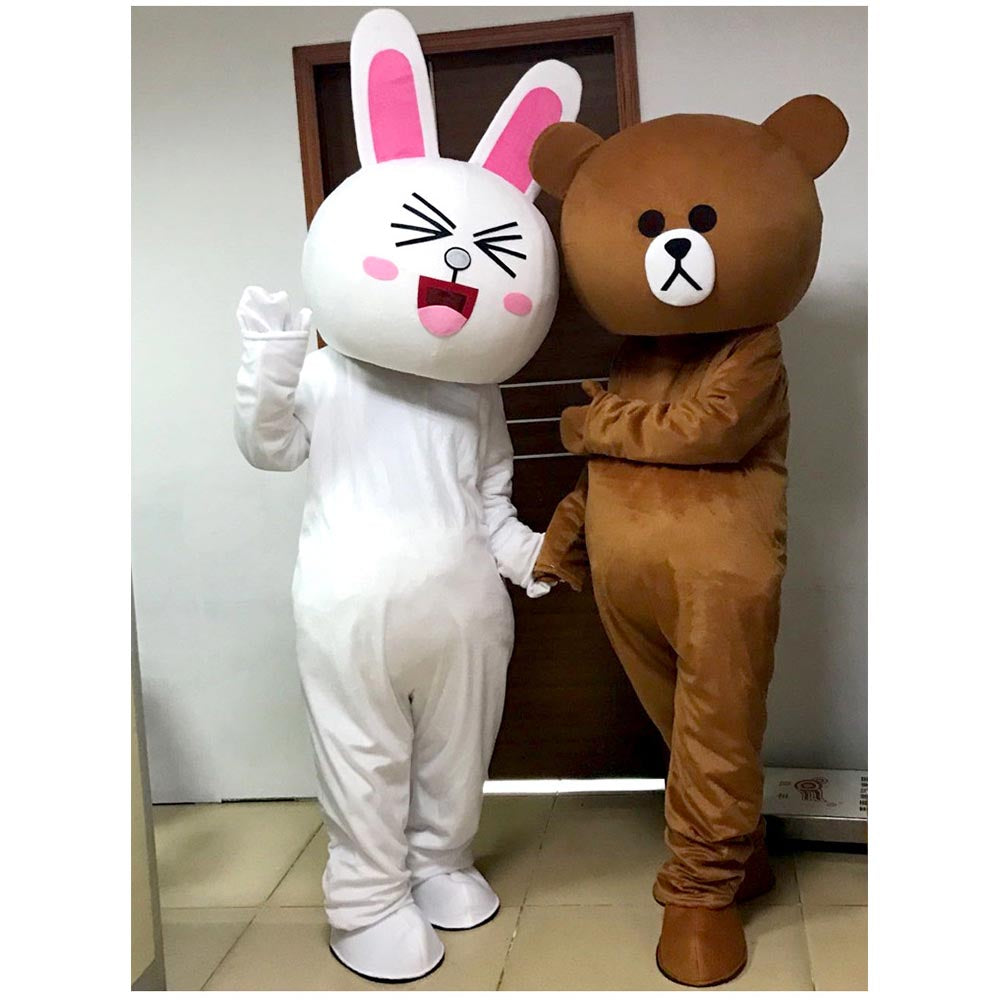 Unisex Brown Bear Dress Set Cartoon Doll Costume Bear Show Show Event Marriage Birthday Festival Props