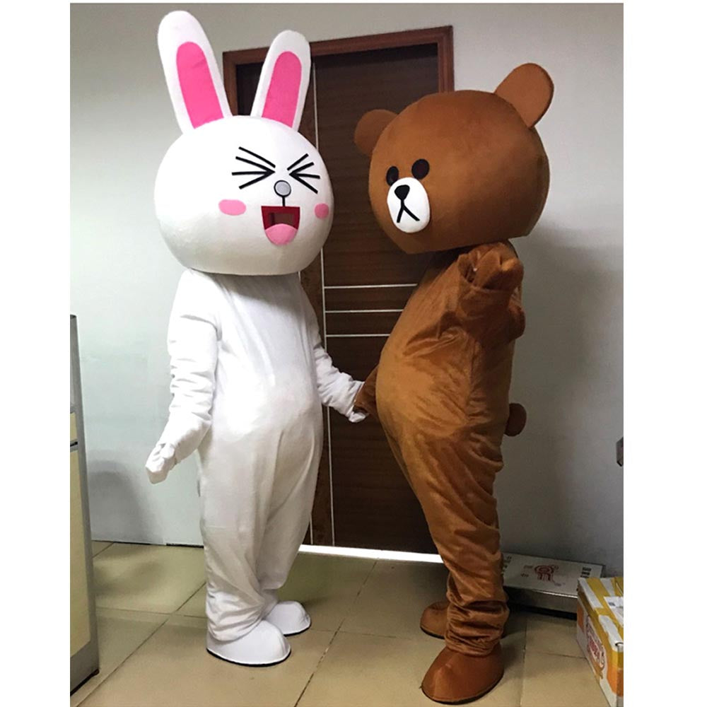 Unisex Brown Bear Dress Set Cartoon Doll Costume Bear Show Show Event Marriage Birthday Festival Props