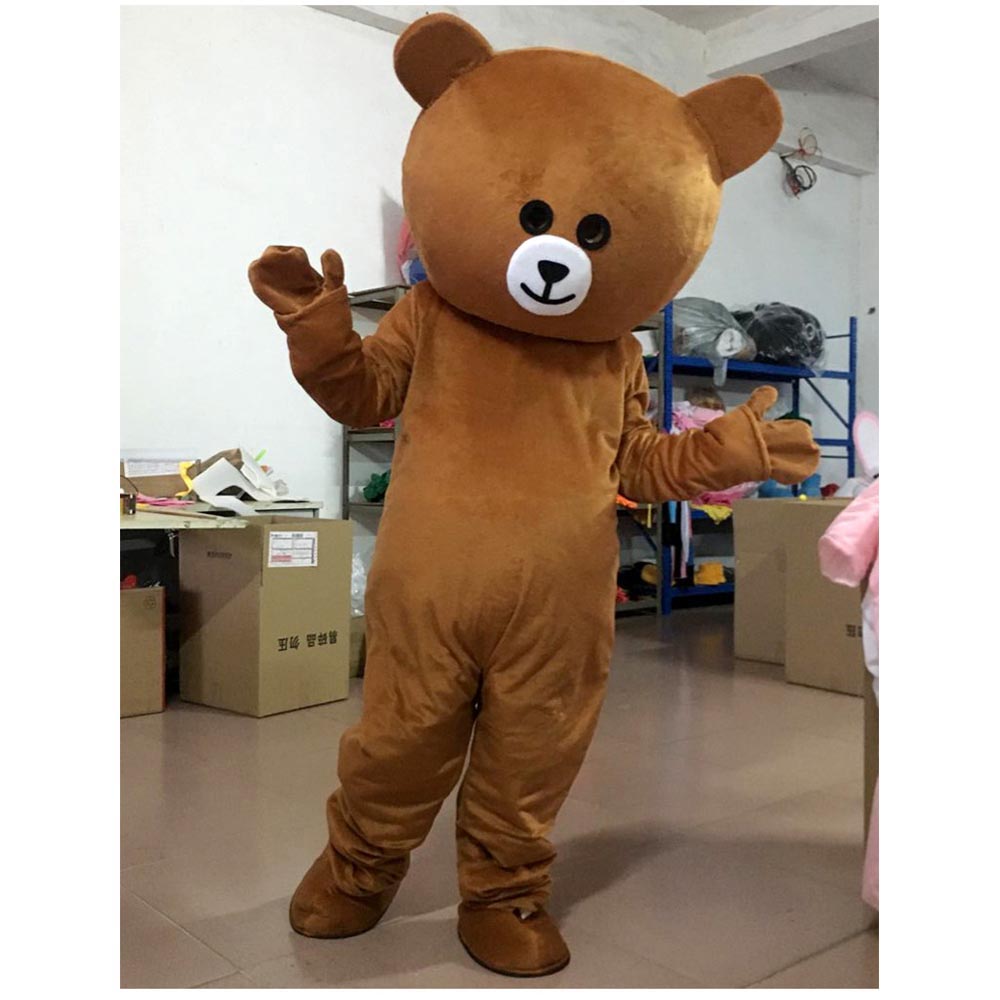 Unisex Brown Bear Dress Set Cartoon Doll Costume Bear Show Show Event Marriage Birthday Festival Props