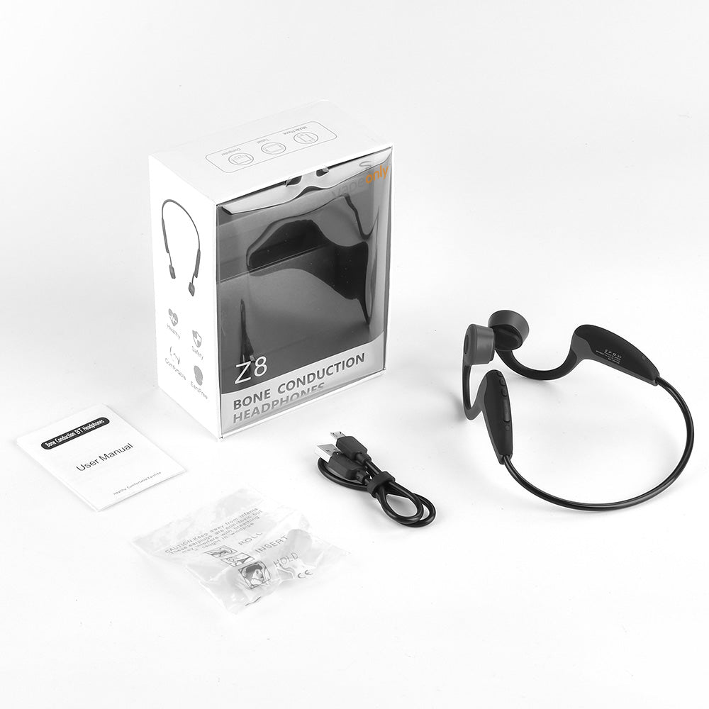 Bluetooth 5.0 S.Wear Z8 Wireless Headphones Bone Conduction Earphone Outdoor Sport Headset with Mic With Box