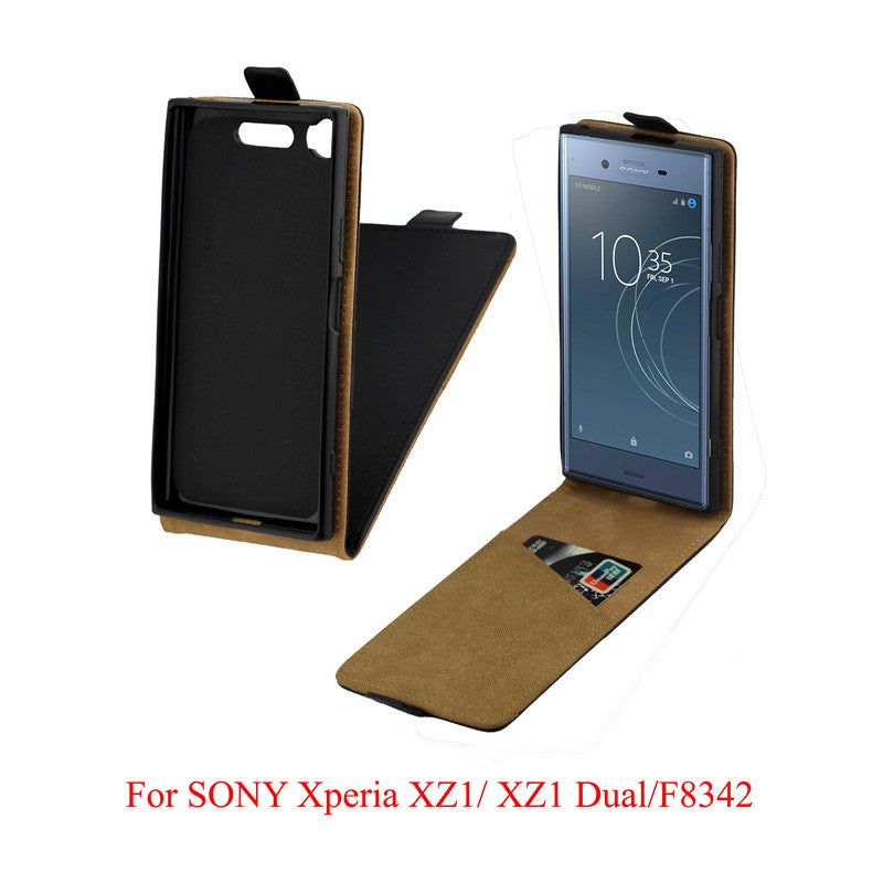 Business Leather Case For Coque Sony Xperia XZ1 F8342 Vertical Flip Cover Card Slot Cases For Sony Xperia XZ1 Dual Phone Bags