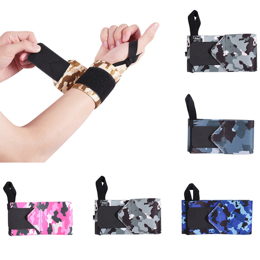 Camo Print Weight Lifting Wristband Fitness Sport Wrap Bandage Wrist Support