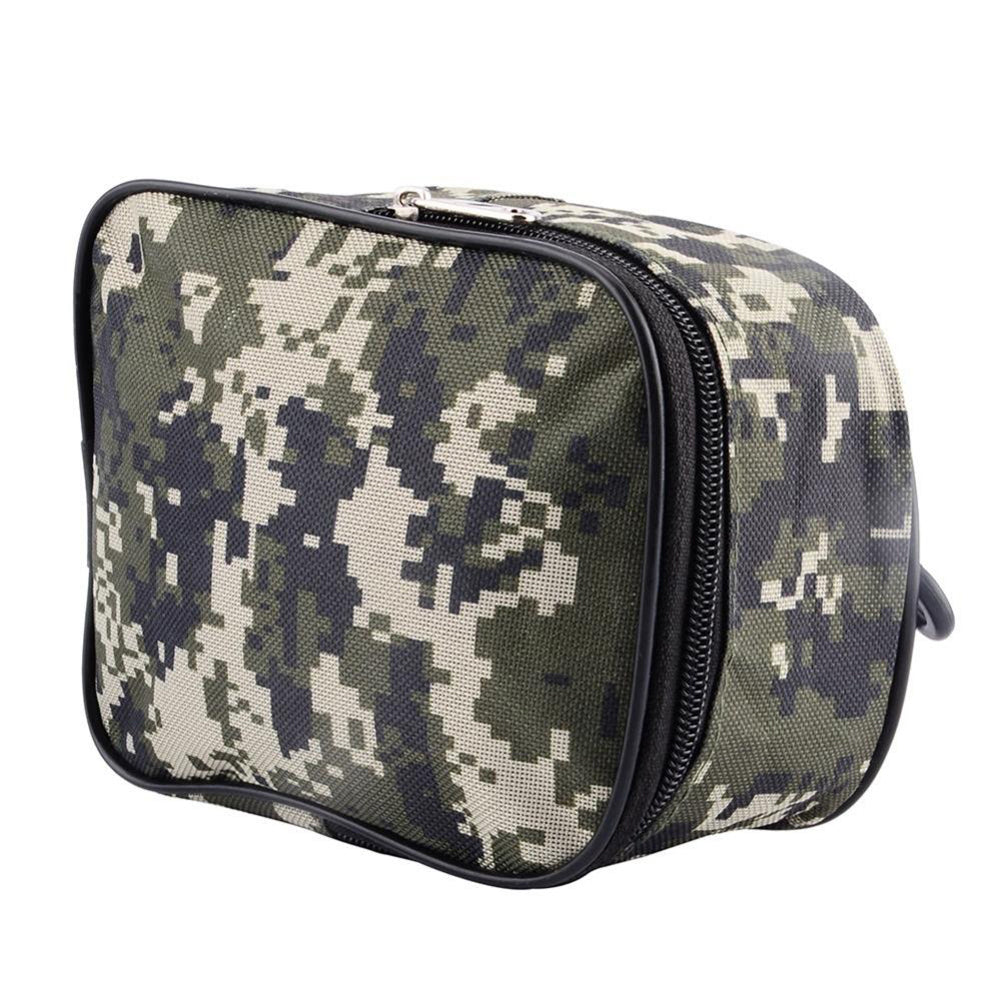 Outdoor Camouflage Fishing Reel Waist Bag Portable Tackle Holder Storage Pouch