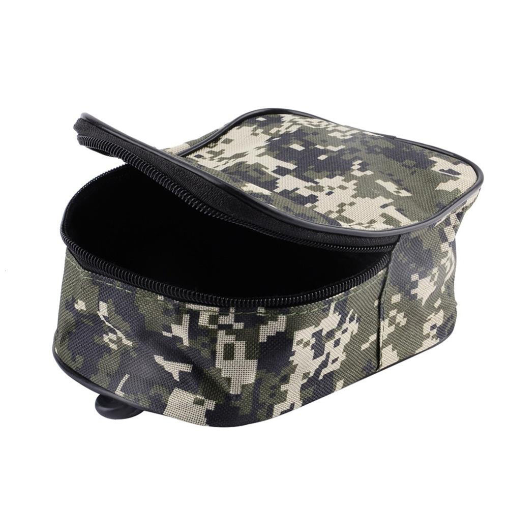 Outdoor Camouflage Fishing Reel Waist Bag Portable Tackle Holder Storage Pouch
