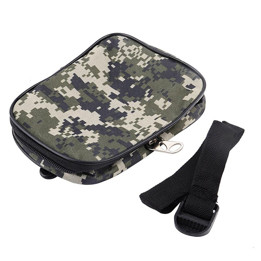 Outdoor Camouflage Fishing Reel Waist Bag Portable Tackle Holder Storage Pouch