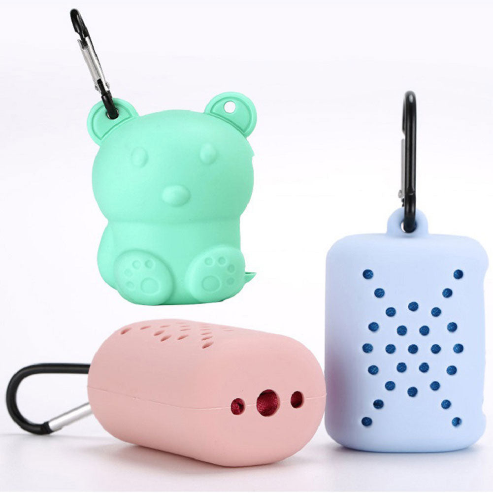 Portable Travel Sports Quick-Dry Cooling Microfiber Towel Storage Silicone Case
