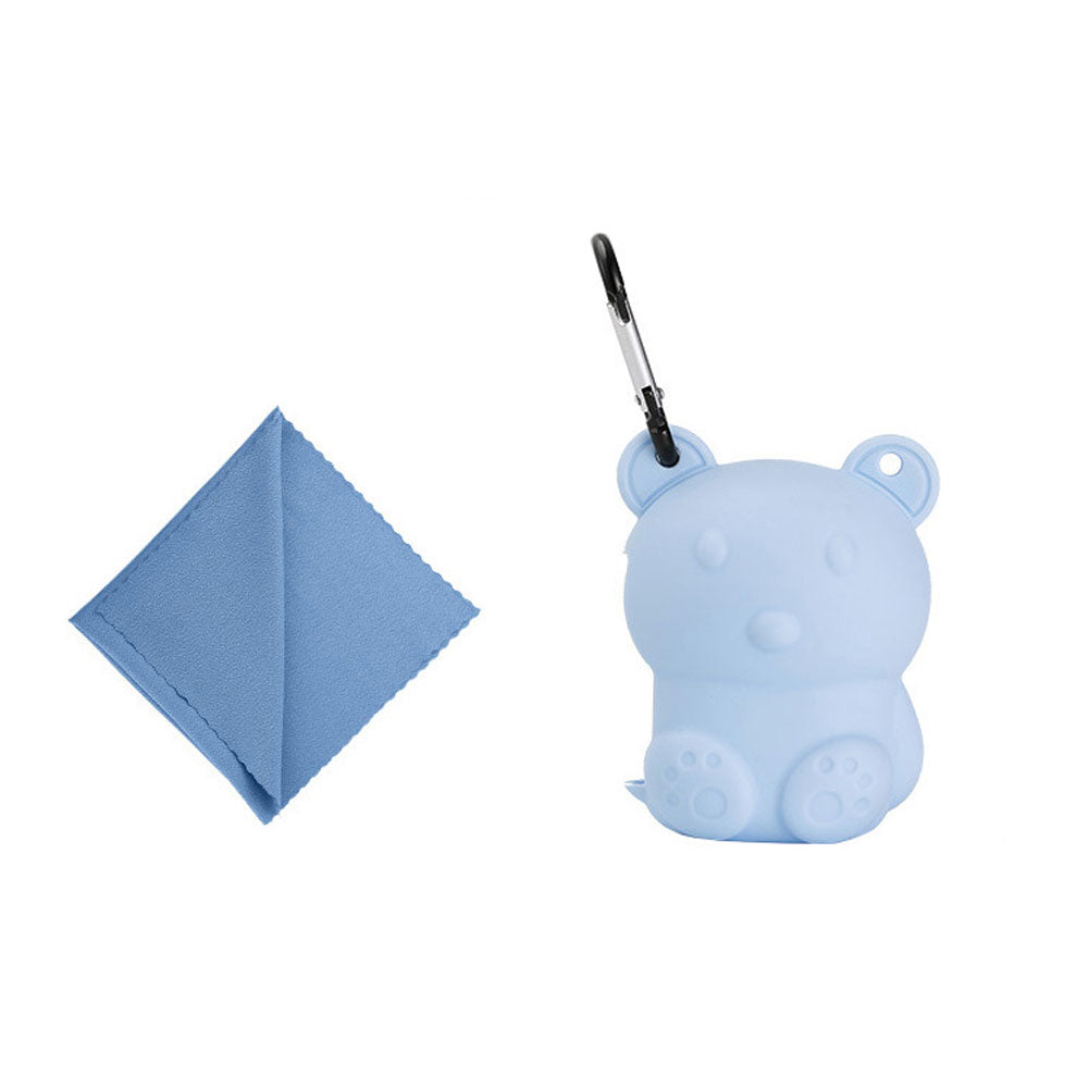 Portable Travel Sports Quick-Dry Cooling Microfiber Towel Storage Silicone Case