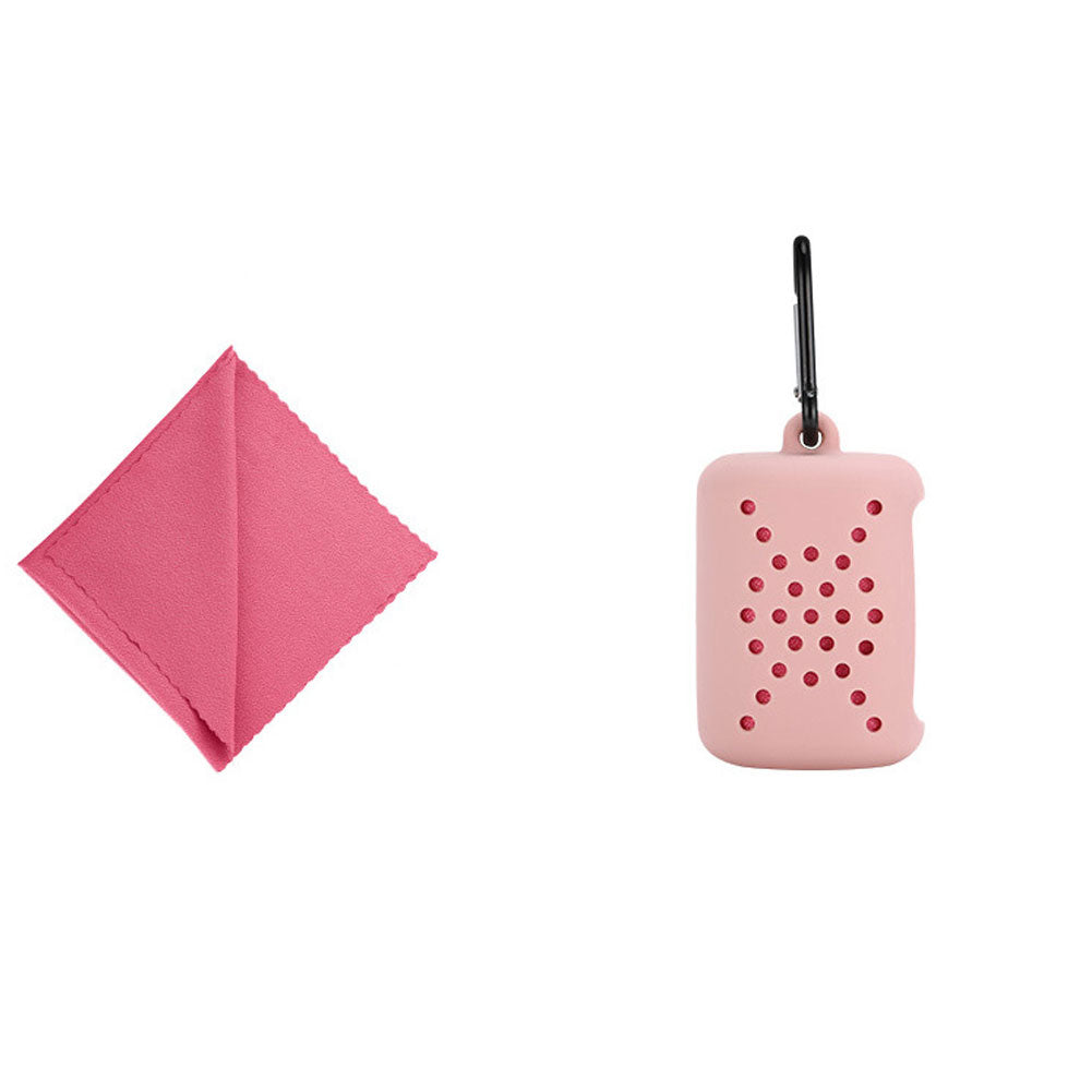 Portable Travel Sports Quick-Dry Cooling Microfiber Towel Storage Silicone Case