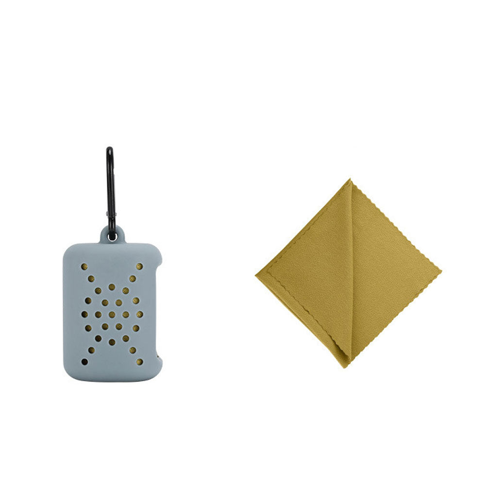 Portable Travel Sports Quick-Dry Cooling Microfiber Towel Storage Silicone Case