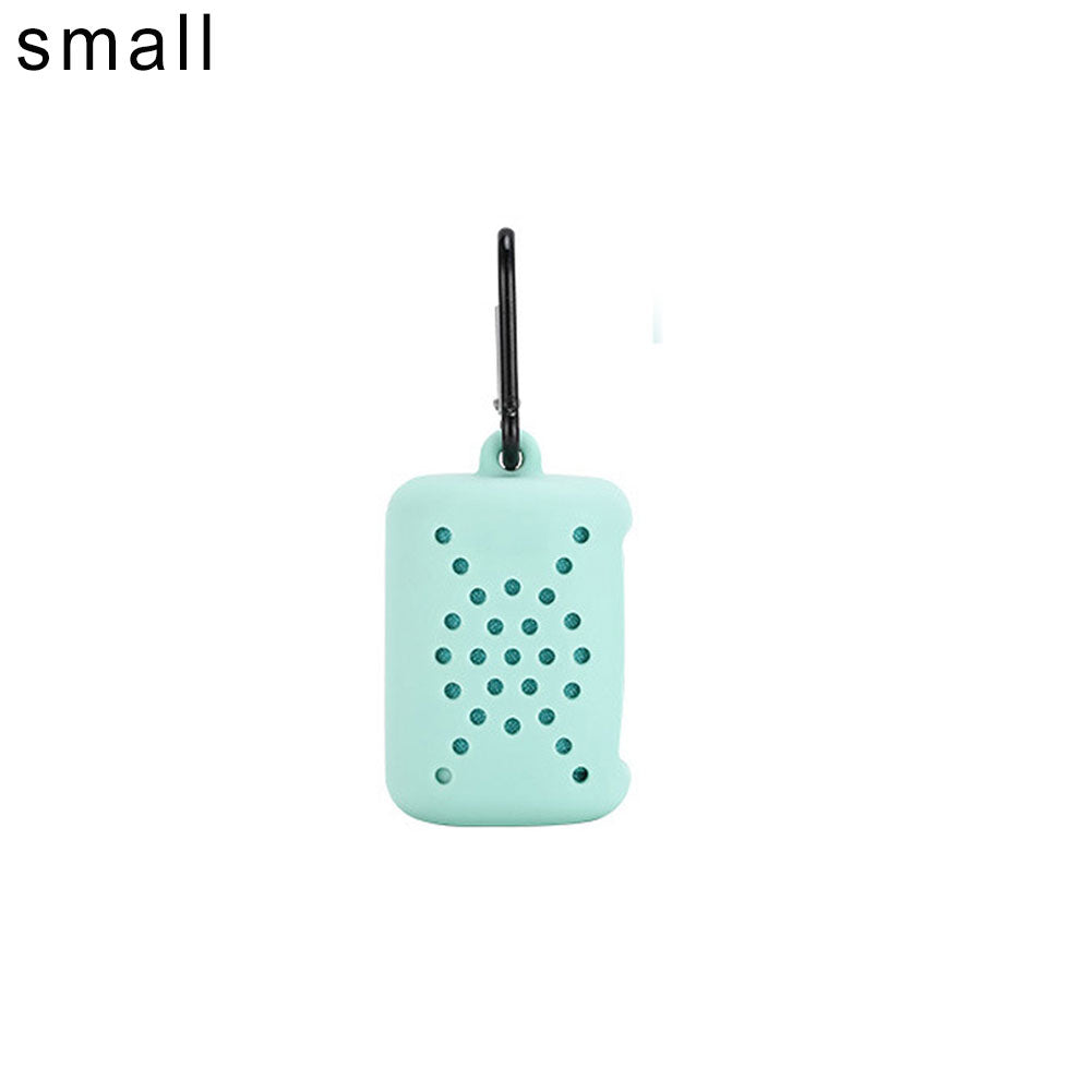 Portable Travel Sports Quick-Dry Cooling Microfiber Towel Storage Silicone Case