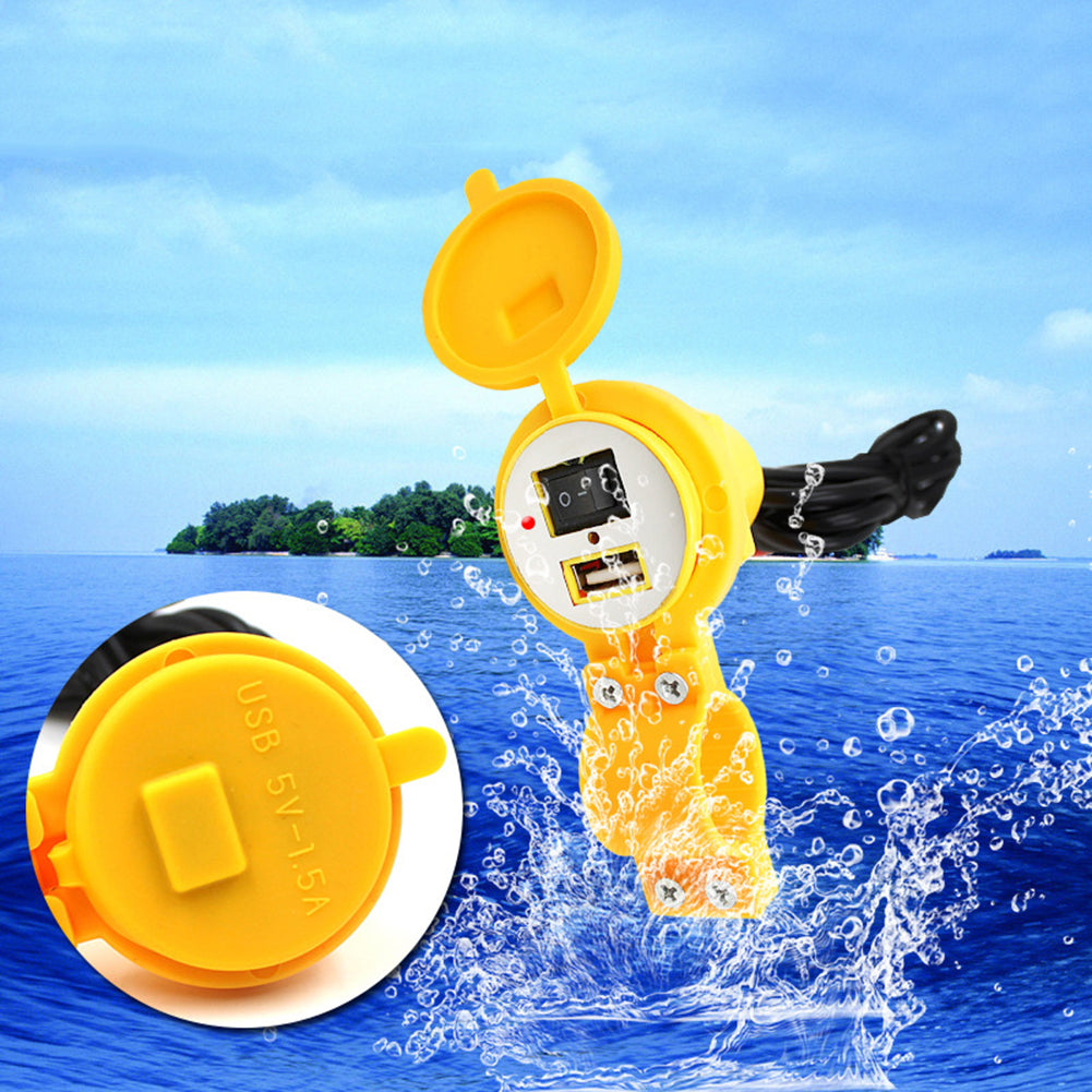 CS-277 Motorcycle Motorbike Waterproof Socket Power Adapter 1.5A USB Charger