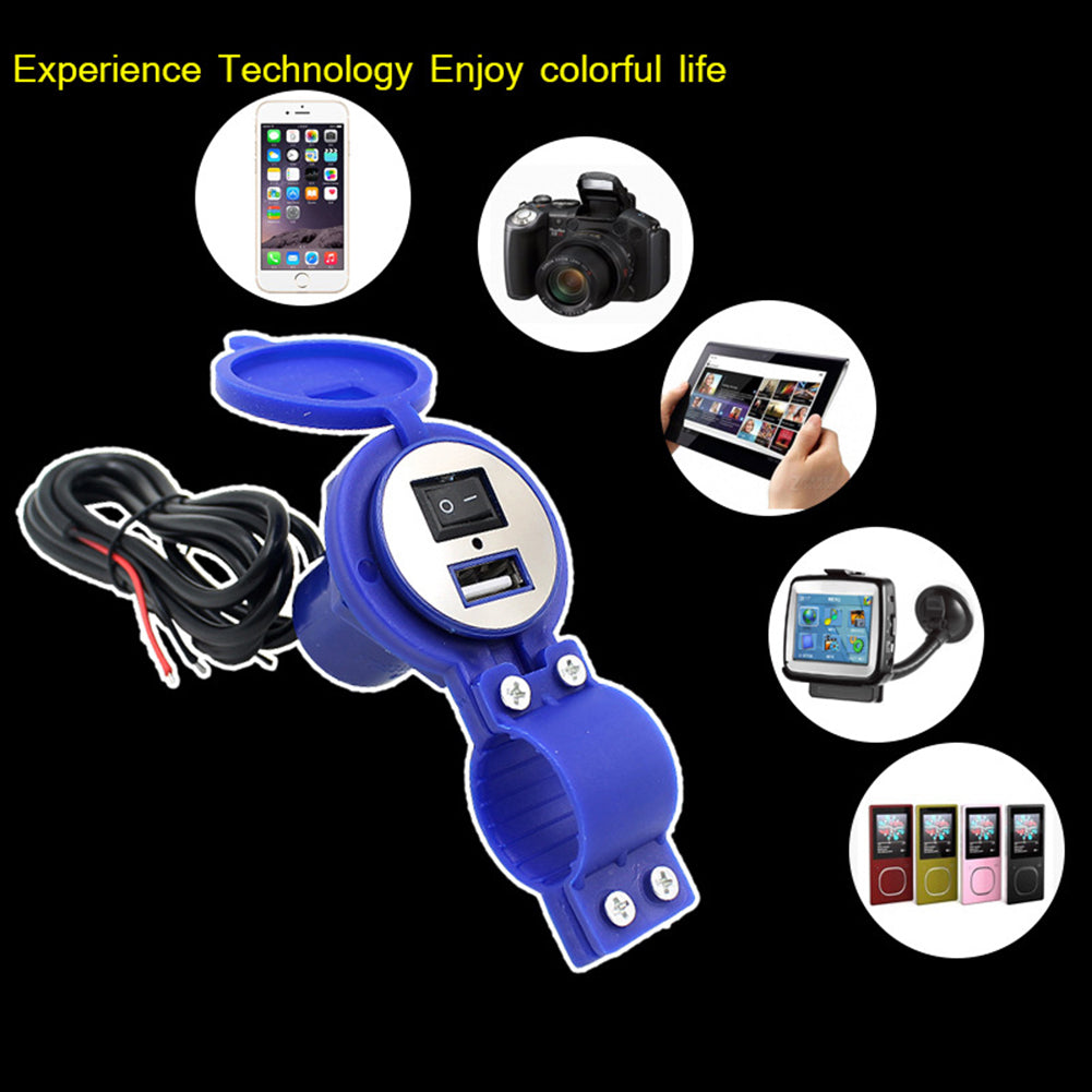 CS-277 Motorcycle Motorbike Waterproof Socket Power Adapter 1.5A USB Charger