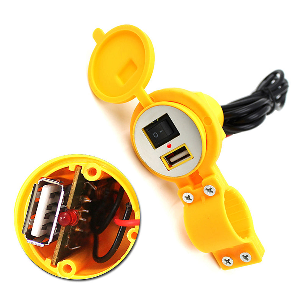 CS-277 Motorcycle Motorbike Waterproof Socket Power Adapter 1.5A USB Charger