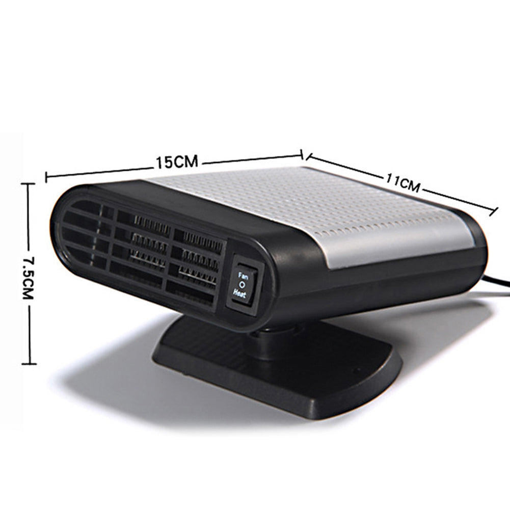 12V 360° Rotating Fast Heating Fan Heater Auto Car Vehicle Defroster Demister