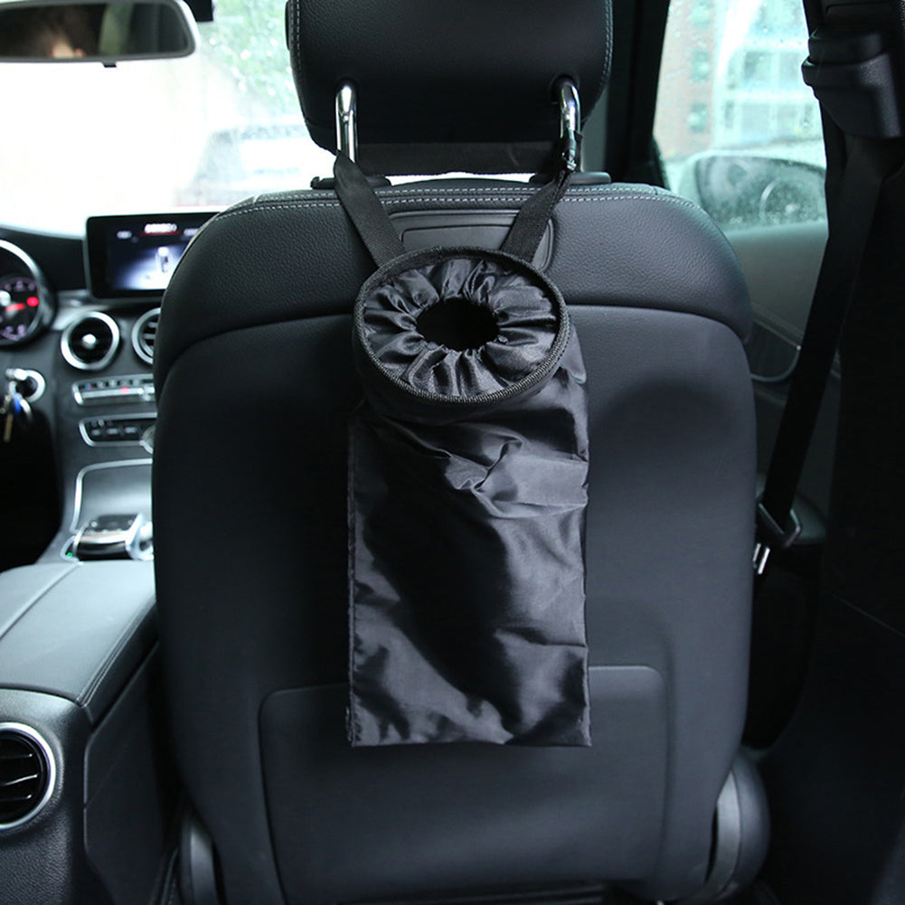 Car Seat Back Hanging Washable Oxford Cloth Garbage Bag Rubbish Pouch Trash Bin