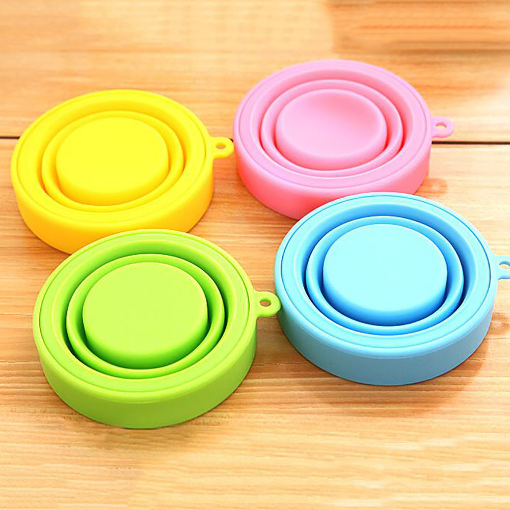 Portable Candy Color Silicone Folding Outdoor Travel Camping Drinking Water Cup