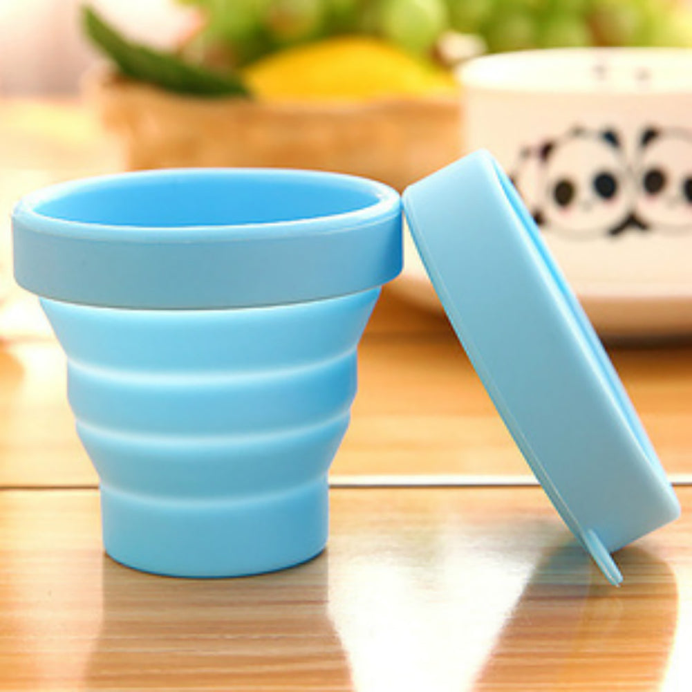 Portable Candy Color Silicone Folding Outdoor Travel Camping Drinking Water Cup