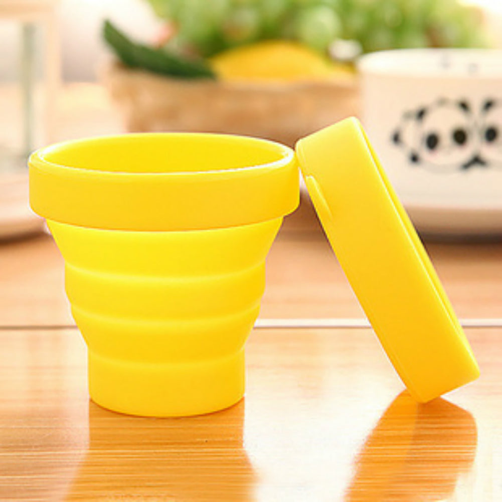 Portable Candy Color Silicone Folding Outdoor Travel Camping Drinking Water Cup