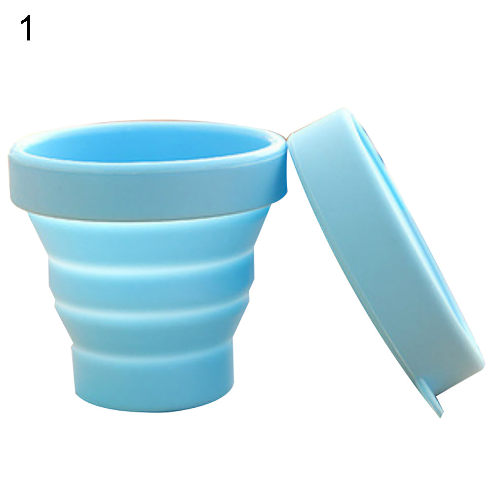 Portable Candy Color Silicone Folding Outdoor Travel Camping Drinking Water Cup