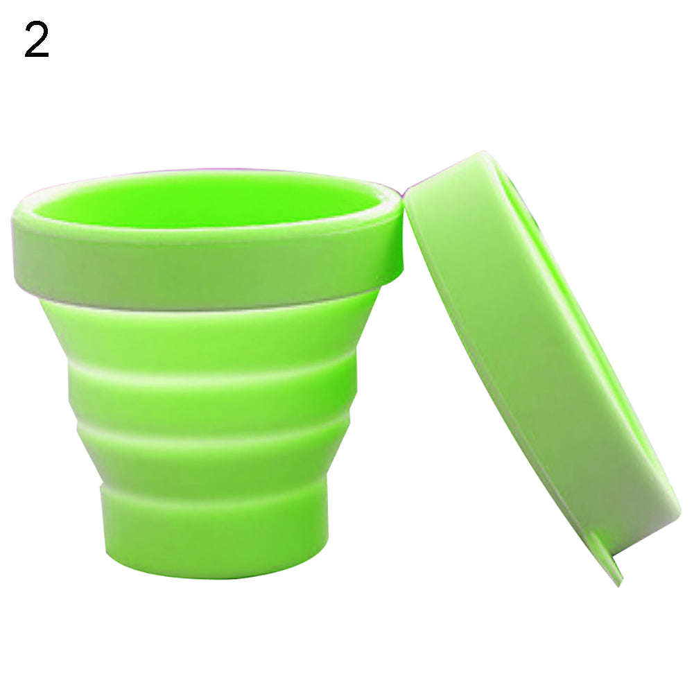 Portable Candy Color Silicone Folding Outdoor Travel Camping Drinking Water Cup