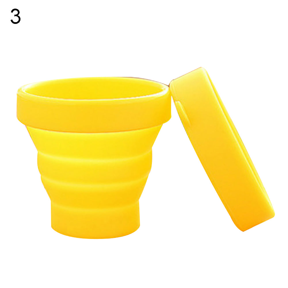 Portable Candy Color Silicone Folding Outdoor Travel Camping Drinking Water Cup