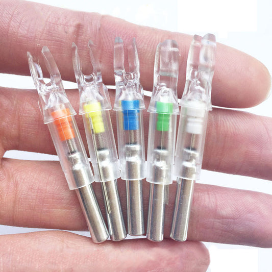 6Pcs LED Lighted Arrow Nock for 6.2mm Hunting Shooting Archery Arrows Shaft