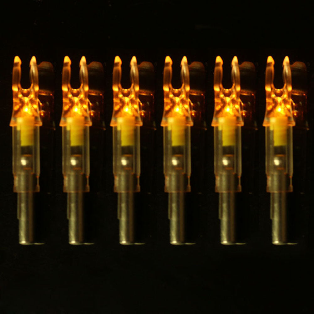 6Pcs LED Lighted Arrow Nock for 6.2mm Hunting Shooting Archery Arrows Shaft