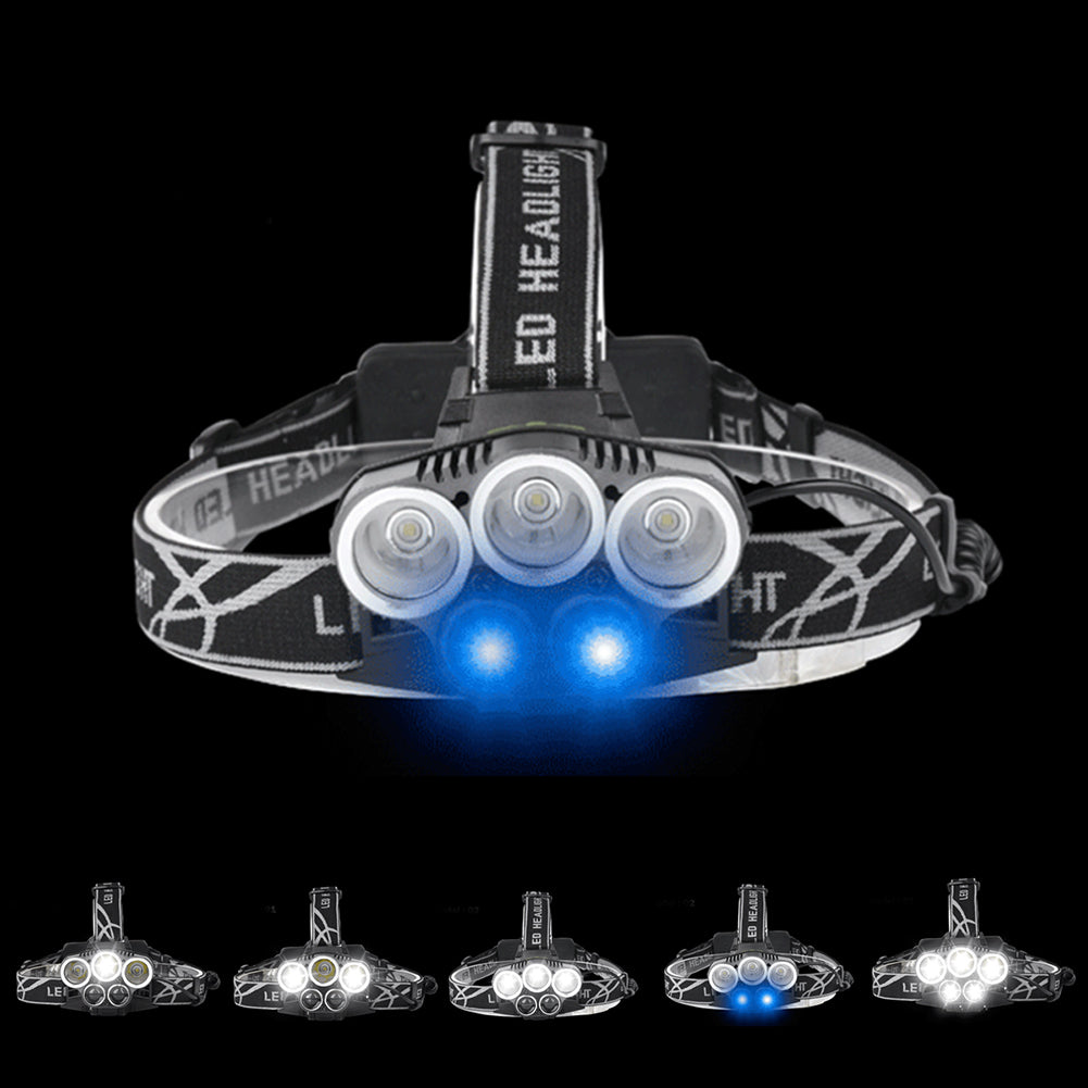 Portable Super Bright 5X XM-L T6 LED Headlamp Flashlight Head Light Torch Lamp