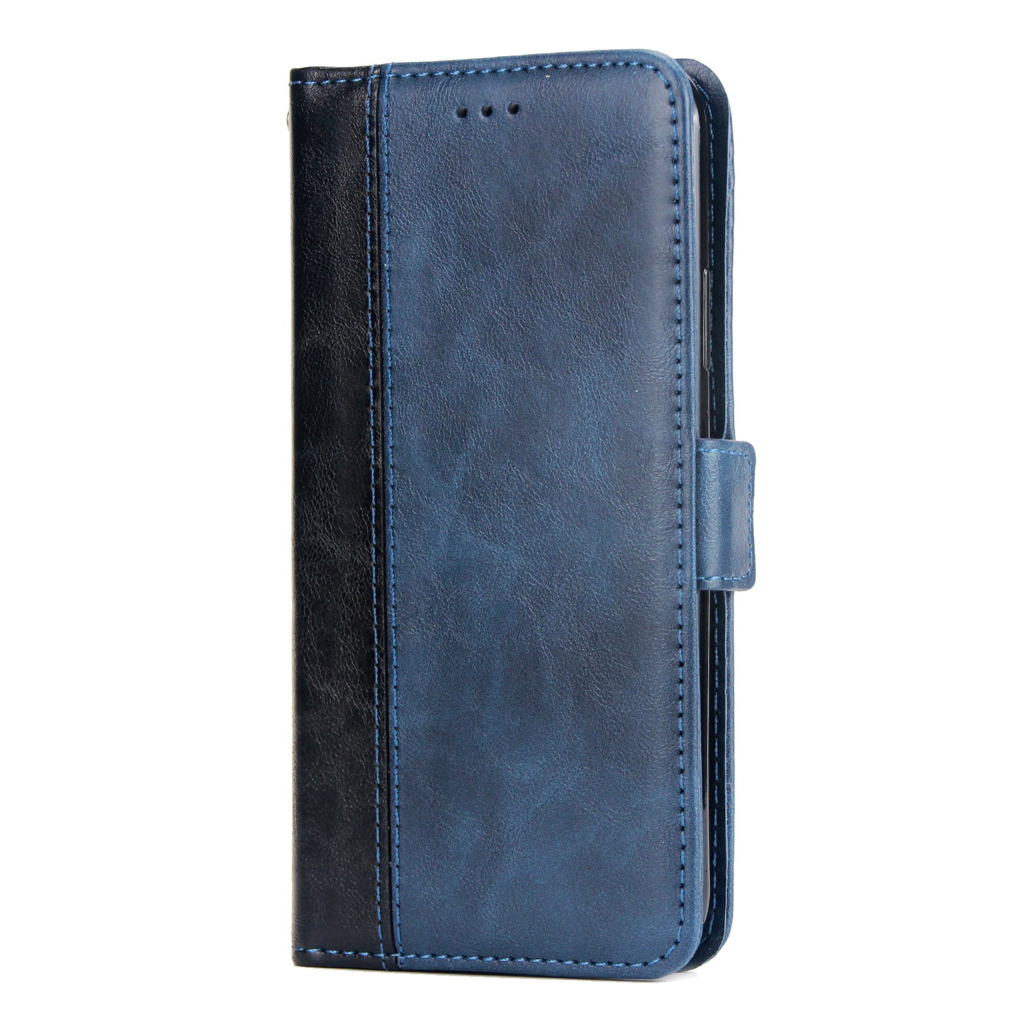 Retro Grain Contrast Color Stitching Mobile Phone Protection Leather Case Flip Cover Protective Shell for iPhone X iphone xs