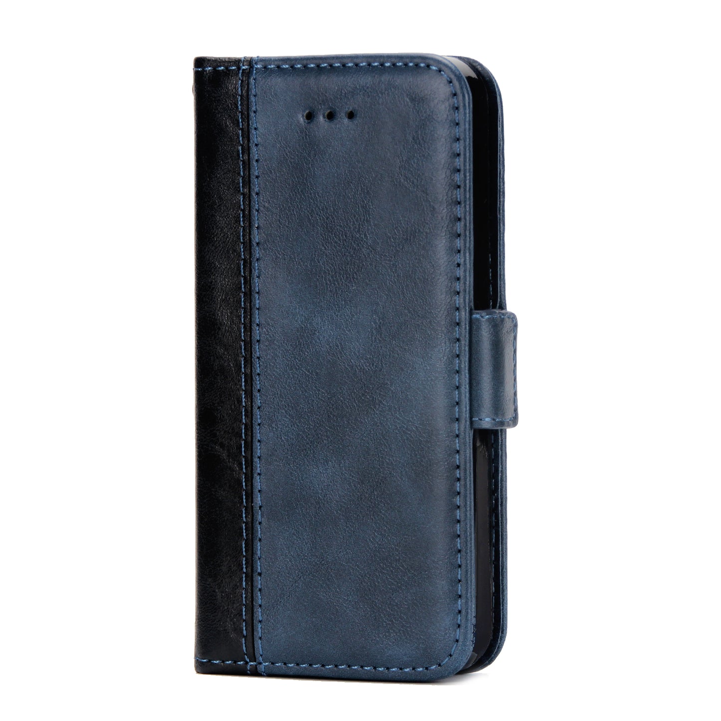 Retro Grain Contrast Color Stitching Mobile Phone Protection Leather Case Flip Cover Protective Shell for iPhone X iphone xs