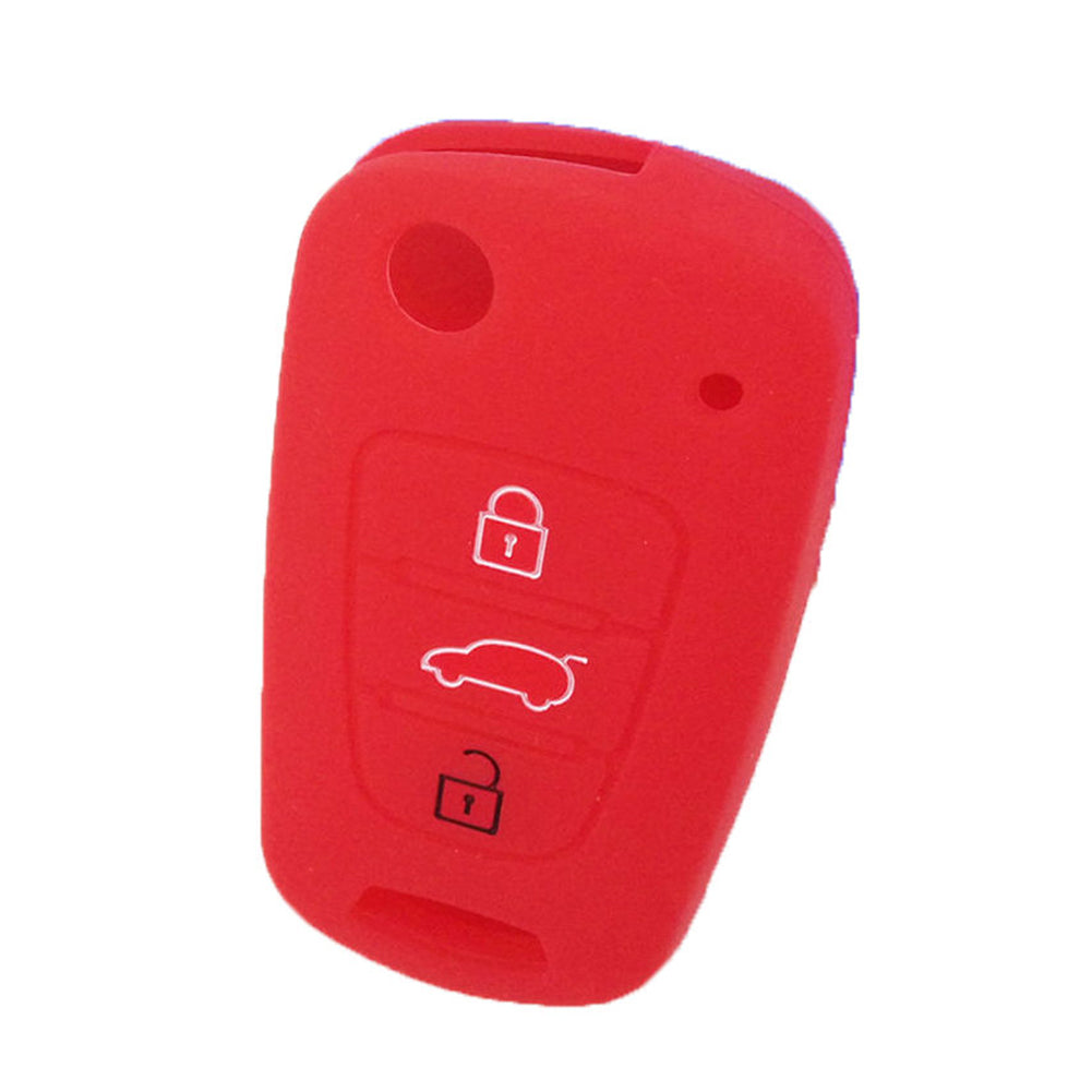 3 Buttons Silicone Key Cover Case for Hyundai Accent Elantra Sonata i20 i30 IX35