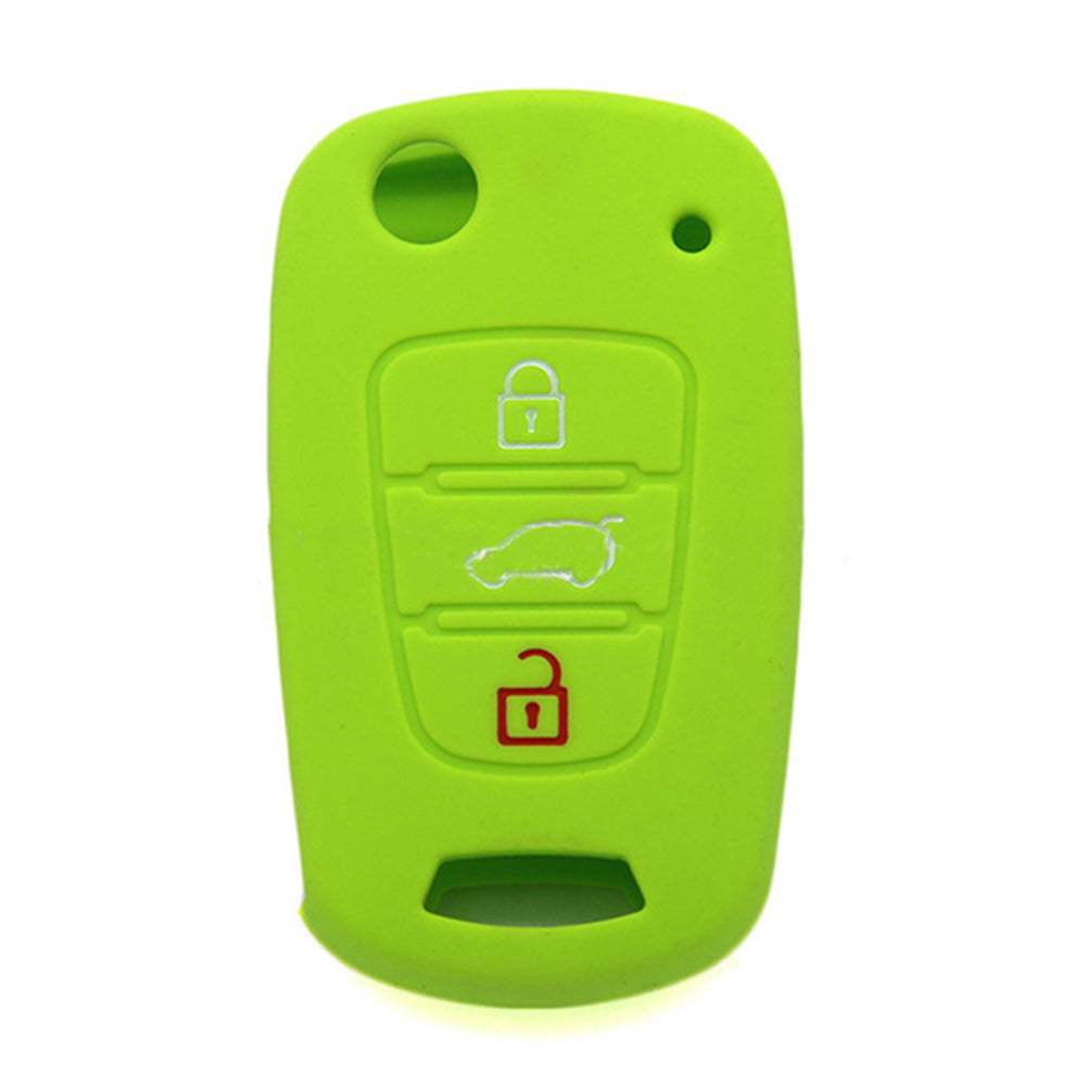 3 Buttons Silicone Key Cover Case for Hyundai Accent Elantra Sonata i20 i30 IX35