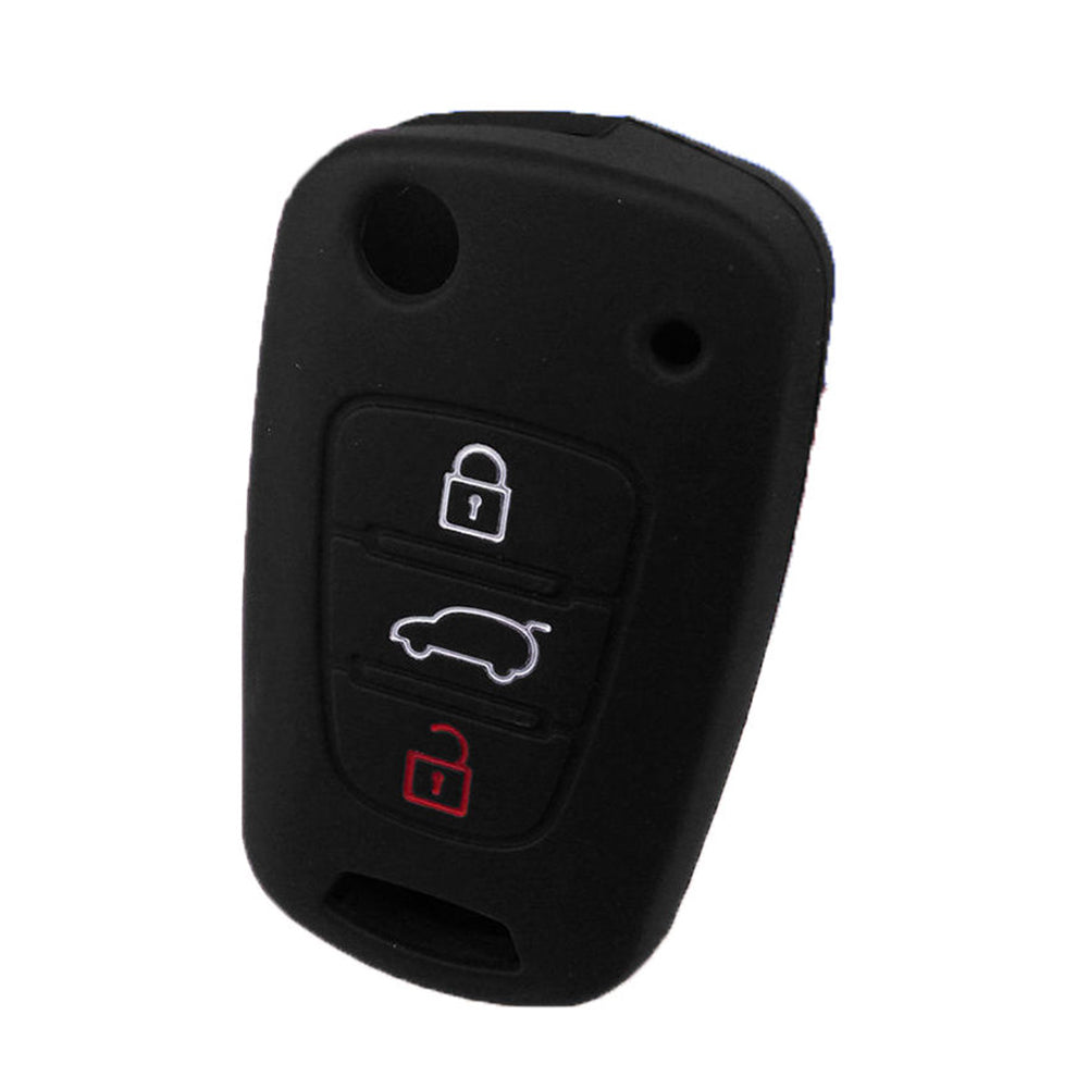 3 Buttons Silicone Key Cover Case for Hyundai Accent Elantra Sonata i20 i30 IX35
