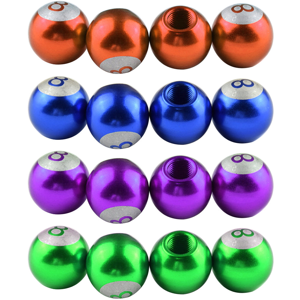 4Pcs Number 8 Round Ball Bike Motorcycle Wheel Tire Tyre Air Valve Stem Caps