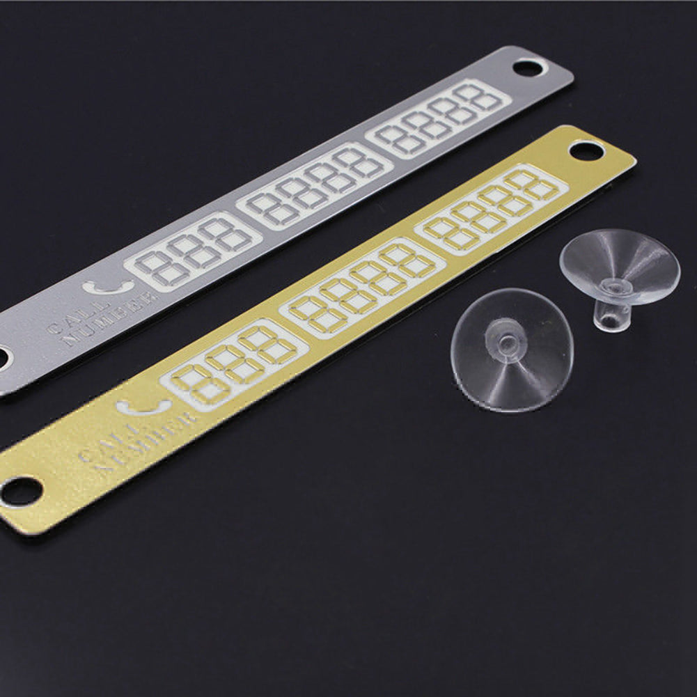 Car Auto Temporary Parking Plate Luminous Sucker Phone Number Card Notification
