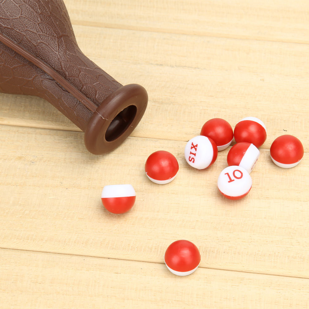 Portable Billiard Kelly Pool Shaker Bottle 16 Numbered Tally Balls Pea Accessory