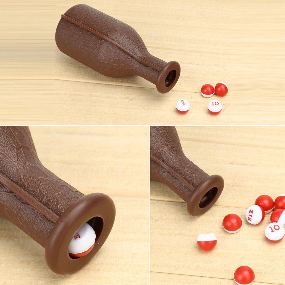 Portable Billiard Kelly Pool Shaker Bottle 16 Numbered Tally Balls Pea Accessory