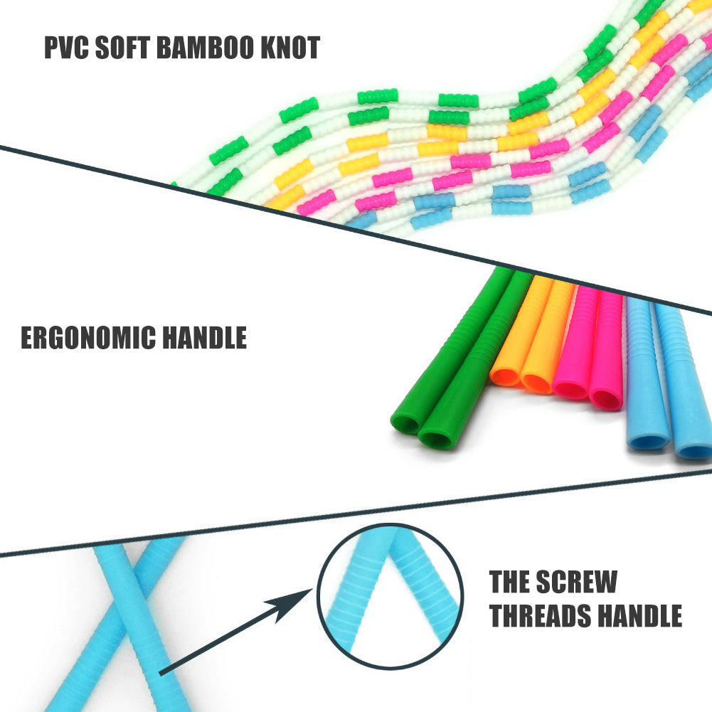 Children Kids Soft Bamboo Segment Skipping Jump Rope Sport Fitness Training Tool