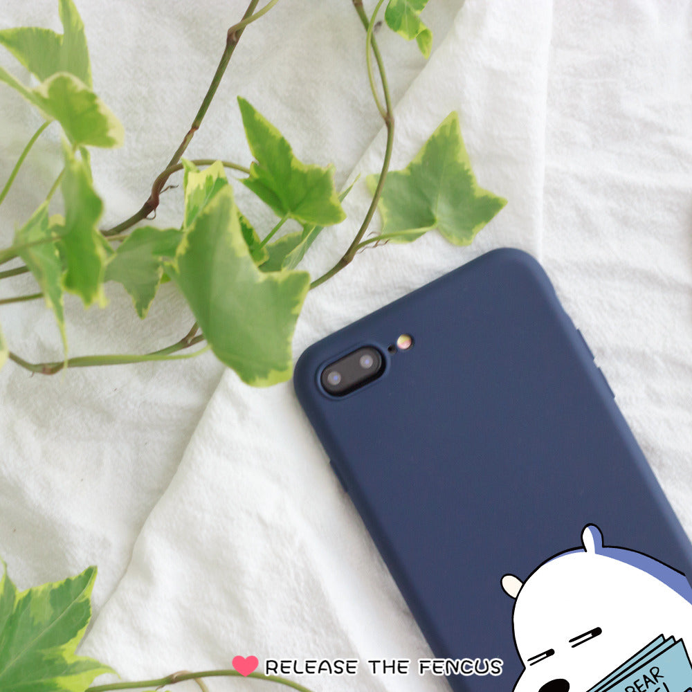 iPhone 5 5s SE 6 6s 7 8 Plus X Cover Funny Cartoon Bear Soft Phone cases