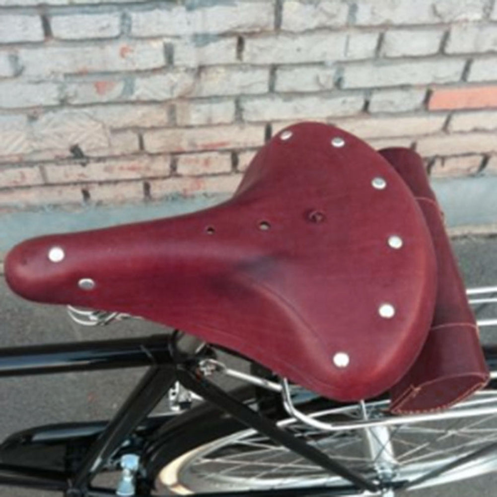 Vintage Faux Leather MTB Road Bike Bicycle Cycling Spring Saddle Seat Cushion