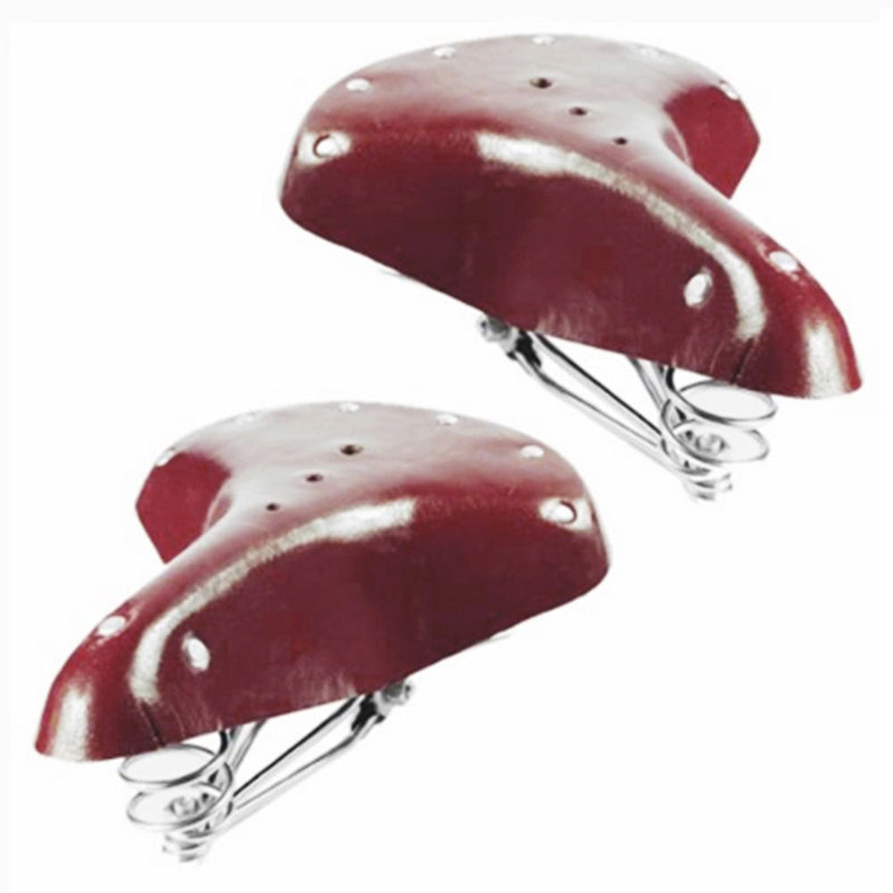 Vintage Faux Leather MTB Road Bike Bicycle Cycling Spring Saddle Seat Cushion