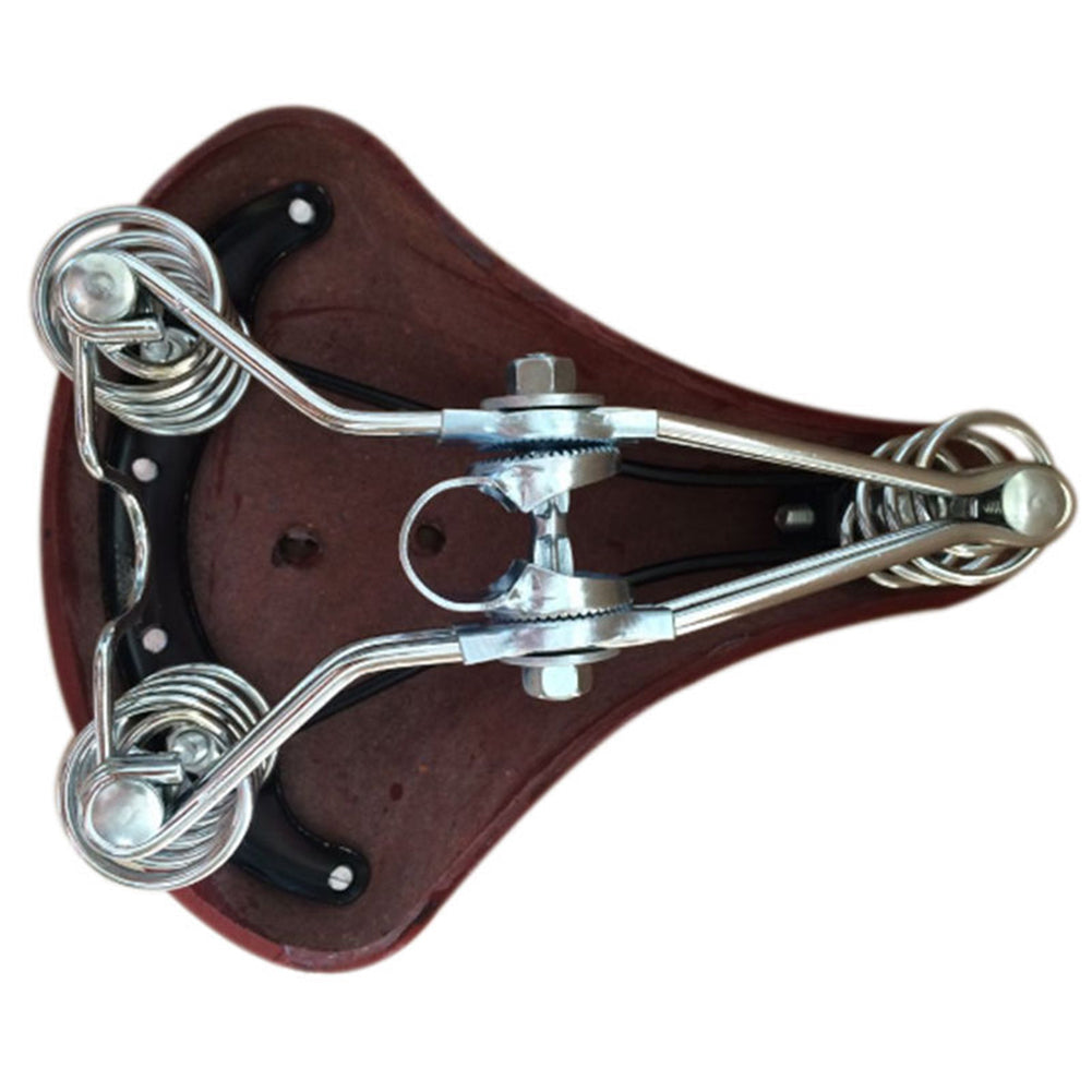 Vintage Faux Leather MTB Road Bike Bicycle Cycling Spring Saddle Seat Cushion