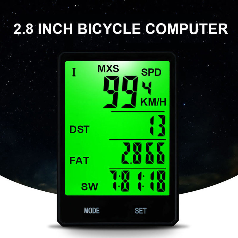 Wired/Wireless Waterproof Backlight Bicycle Computer Bike Speedometer Odometer